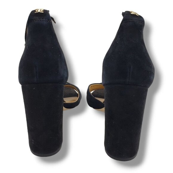 Sam Edelman Yancy Sandals Womens 9 Black Suede Block Heel - Picture 7 of 10